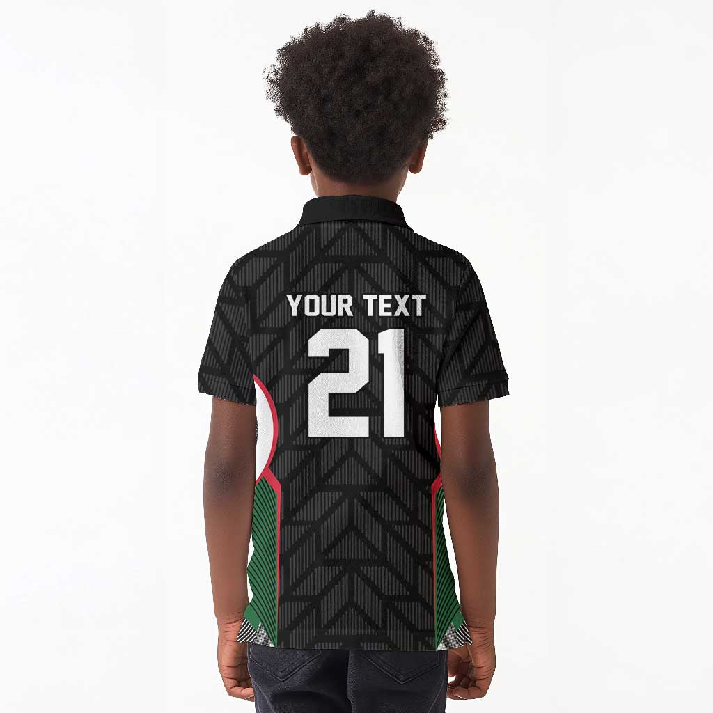 Custom Football Algeria Palestine Kid Polo Shirt Special Edition 2023-2024 LT9