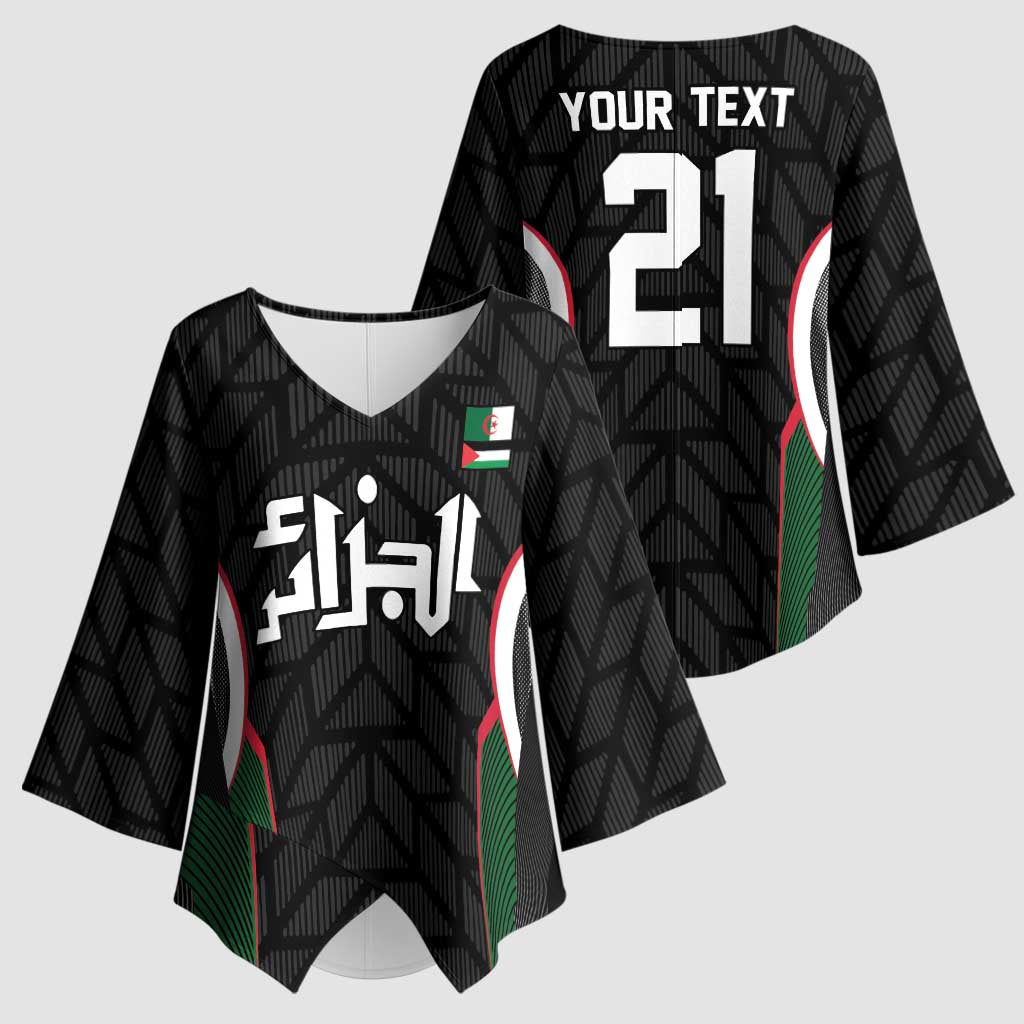 Custom Football Algeria Palestine Kimono Sleeve Blouse Special Edition 2023-2024 - African Pride