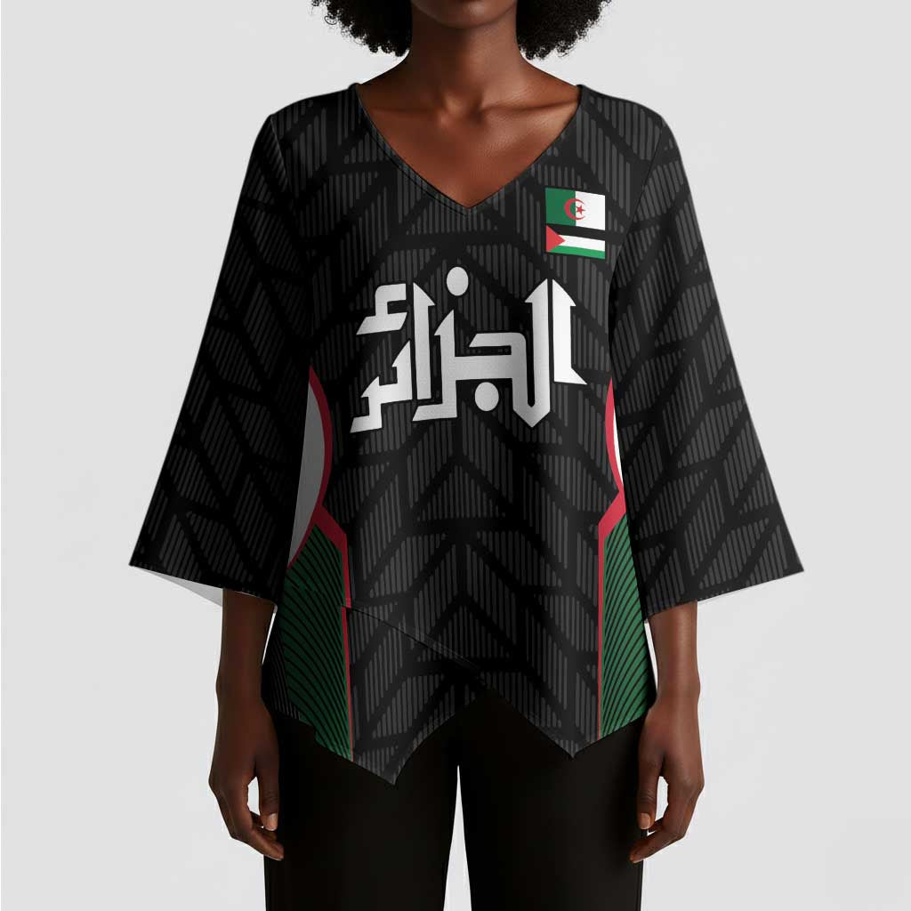 Custom Football Algeria Palestine Kimono Sleeve Blouse Special Edition 2023-2024 - African Pride