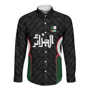 Custom Football Algeria Palestine Long Sleeve Button Shirt Special Edition 2023-2024 - African Pride