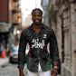 Custom Football Algeria Palestine Long Sleeve Button Shirt Special Edition 2023-2024 - African Pride