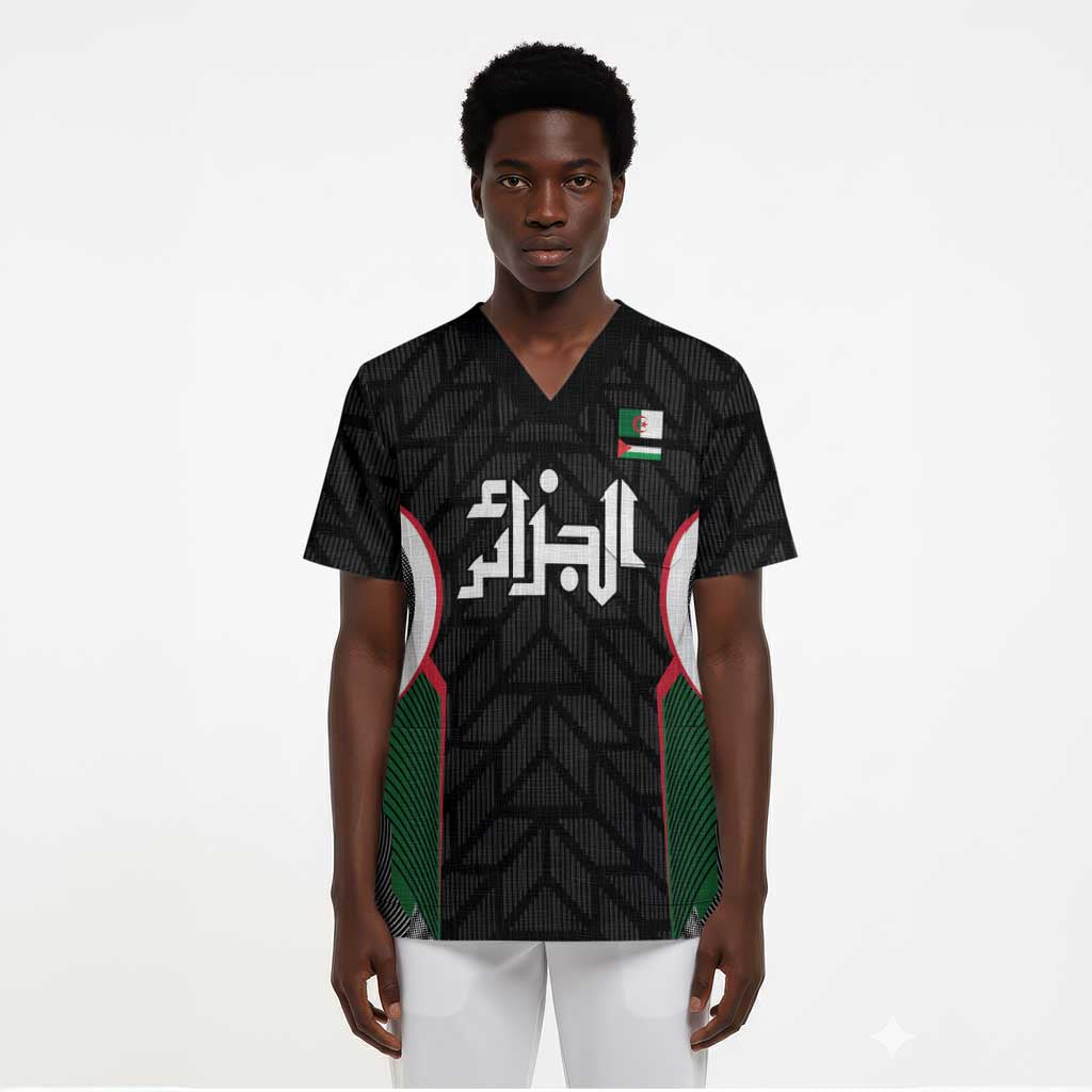 Custom Football Algeria Palestine Scrub Top Special Edition 2023-2024 - African Pride