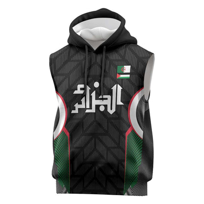Custom Football Algeria Palestine Sleeveless Hoodie Special Edition 2023-2024 - African Pride