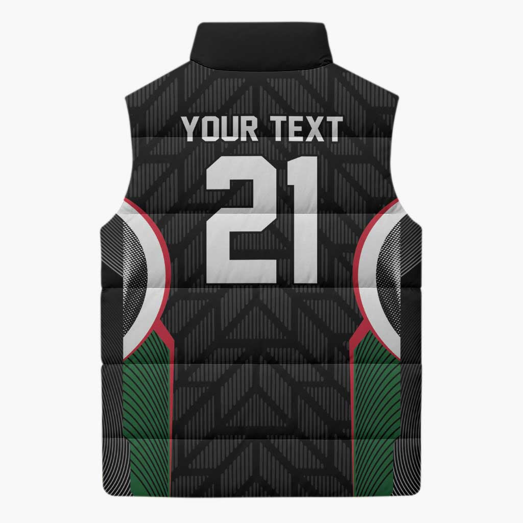 Custom Football Algeria Palestine Sleeveless Puffer Jacket Special Edition 2023-2024 - African Pride