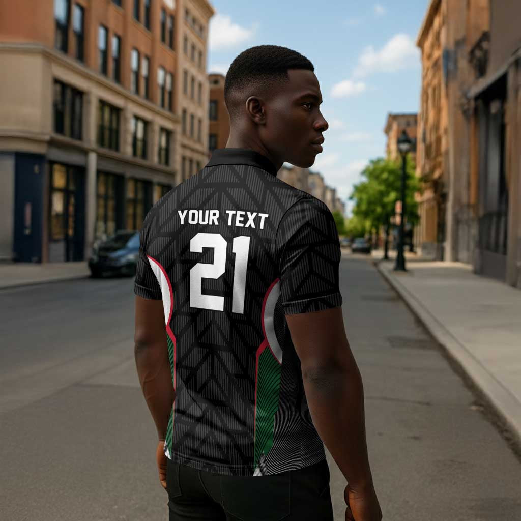 Custom Football Algeria Palestine Zipper Polo Shirt Special Edition 2023-2024 - African Pride