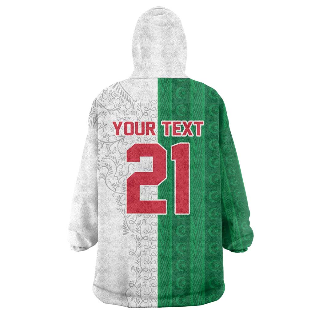 World Football 2026 Algeria Custom Kid Wearable Blanket Hoodie Algeria Culture Heritage - African Pride