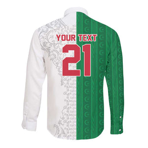 World Football 2026 Algeria Custom Long Sleeve Button Shirt Algeria Culture Heritage - African Pride