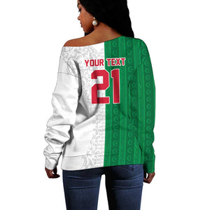 World Football 2026 Algeria Custom Off Shoulder Sweater Algeria Culture Heritage - African Pride