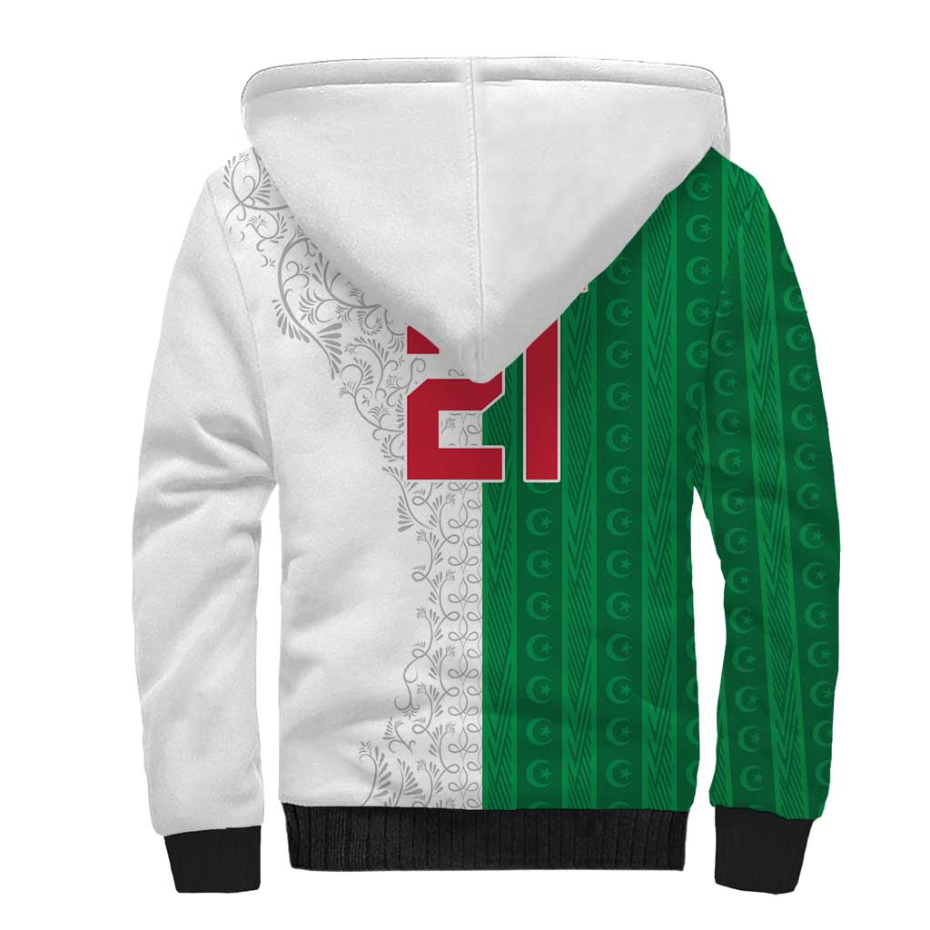 World Football 2026 Algeria Custom Sherpa Hoodie Algeria Culture Heritage - African Pride