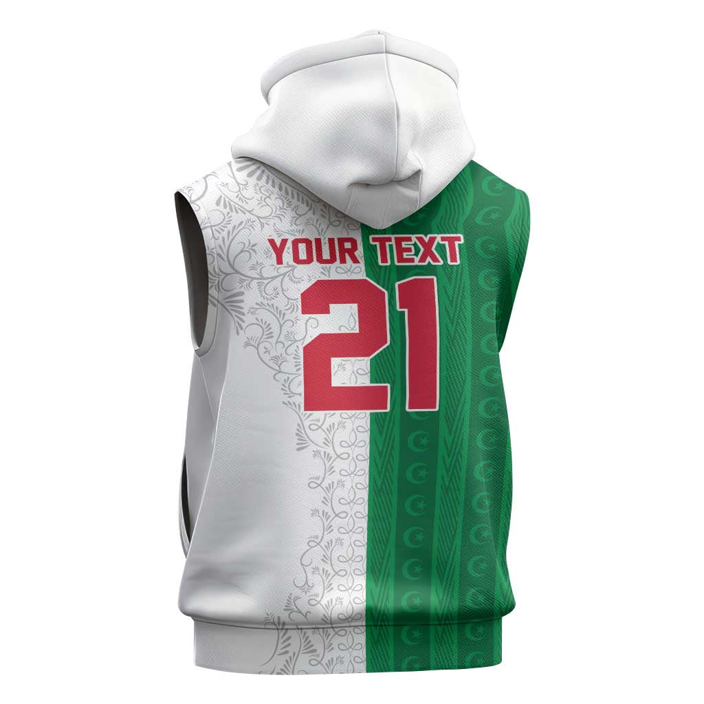 World Football 2026 Algeria Custom Sleeveless Hoodie Algeria Culture Heritage - African Pride