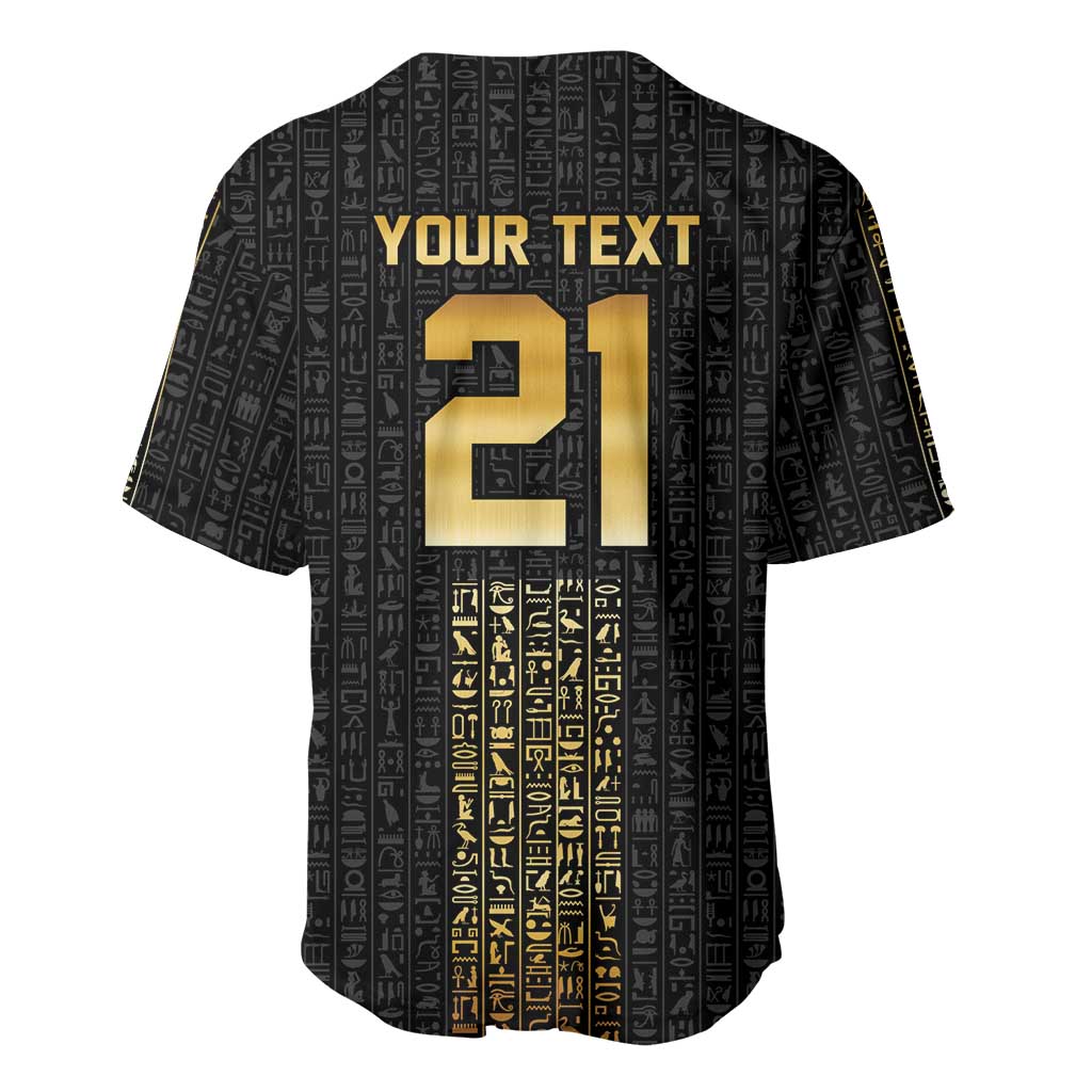 World Football 2026 Egypt Custom Baseball Jersey Ancient Egyptian Hieroglyphs LT9