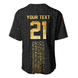 World Football 2026 Egypt Custom Baseball Jersey Ancient Egyptian Hieroglyphs LT9