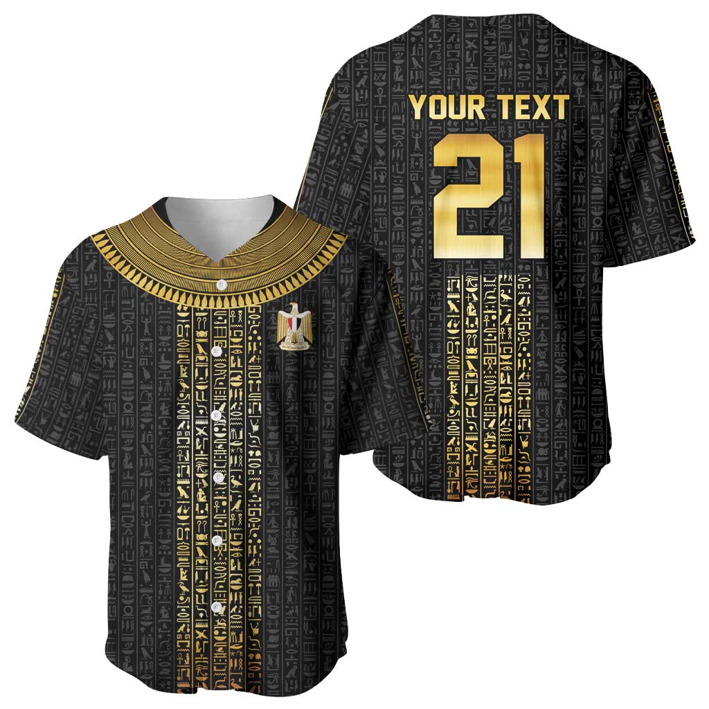 World Football 2026 Egypt Custom Baseball Jersey Ancient Egyptian Hieroglyphs LT9