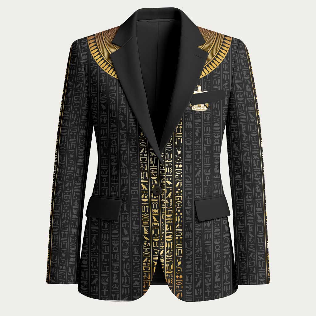 World Football 2026 Egypt Custom Blazer Ancient Egyptian Hieroglyphs - African Pride