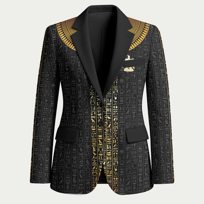World Football 2026 Egypt Custom Blazer Ancient Egyptian Hieroglyphs - African Pride