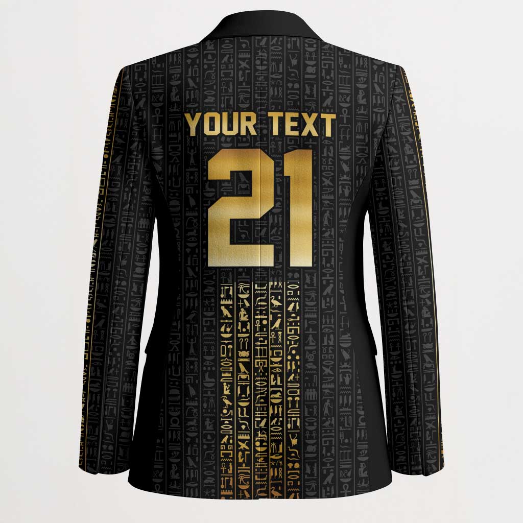 World Football 2026 Egypt Custom Blazer Ancient Egyptian Hieroglyphs - African Pride