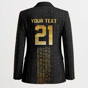 World Football 2026 Egypt Custom Blazer Ancient Egyptian Hieroglyphs - African Pride