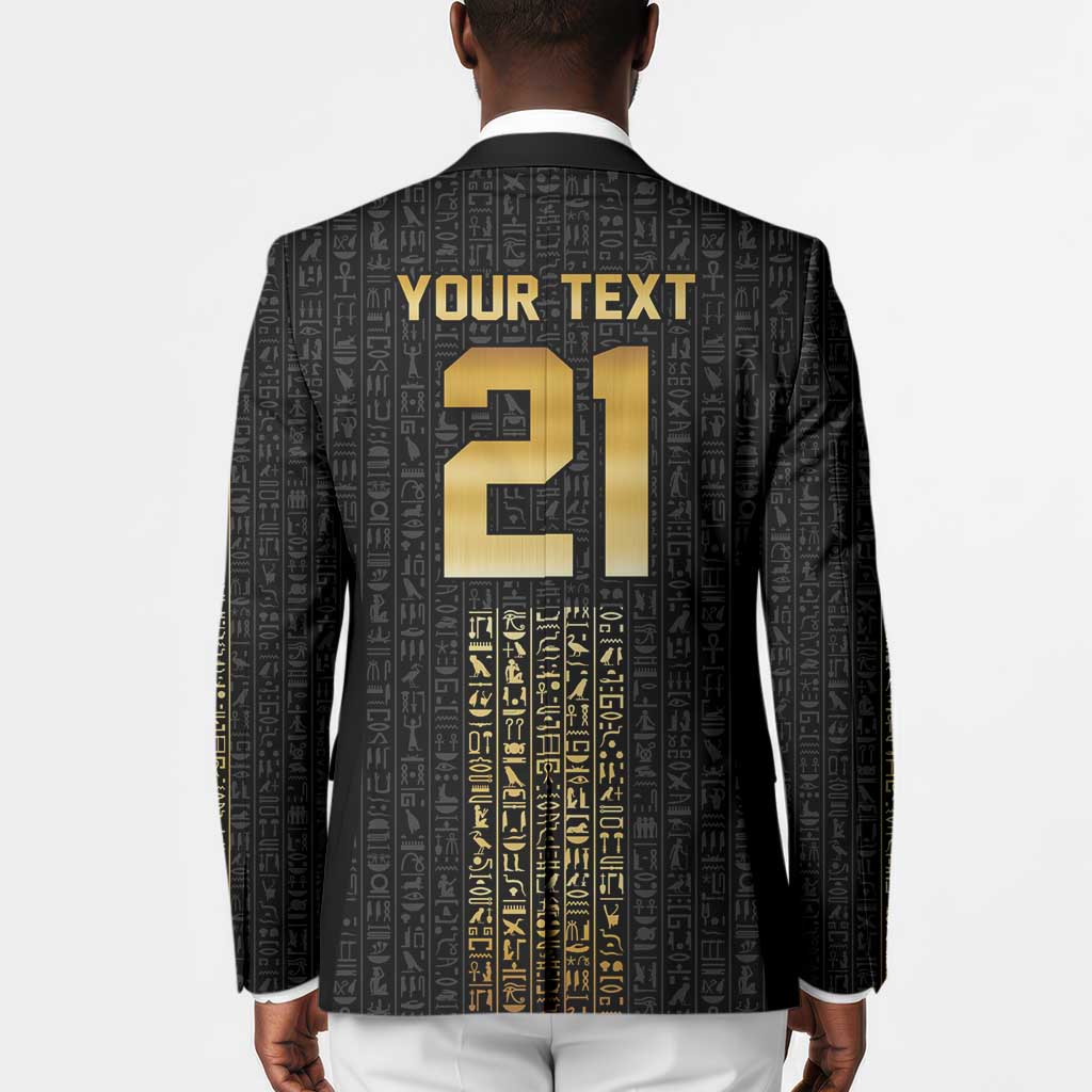World Football 2026 Egypt Custom Blazer Ancient Egyptian Hieroglyphs - African Pride