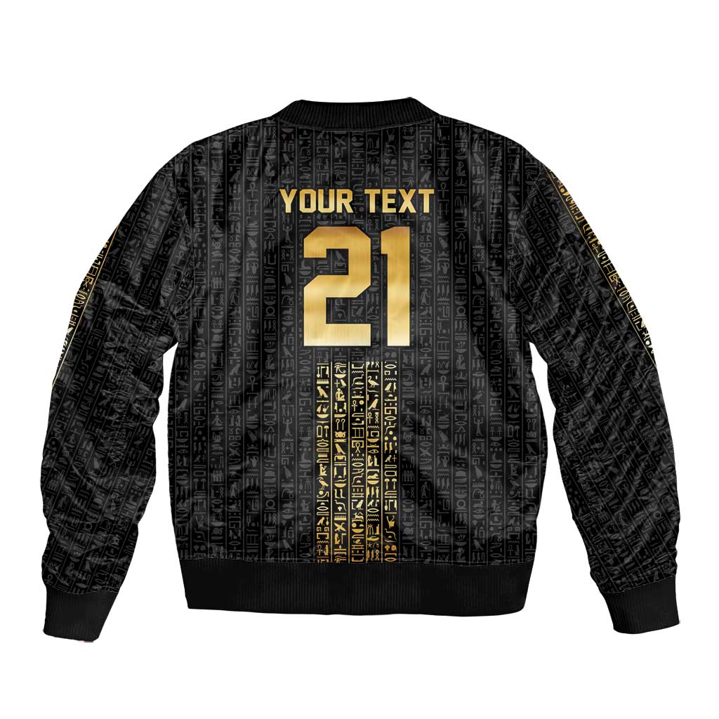 World Football 2026 Egypt Custom Bomber Jacket Ancient Egyptian Hieroglyphs - African Pride