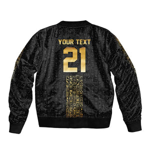 World Football 2026 Egypt Custom Bomber Jacket Ancient Egyptian Hieroglyphs - African Pride