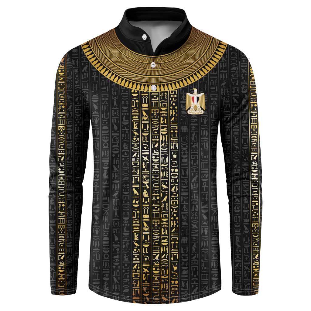 World Football 2026 Egypt Custom Button Sweatshirt Ancient Egyptian Hieroglyphs