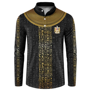 World Football 2026 Egypt Custom Button Sweatshirt Ancient Egyptian Hieroglyphs