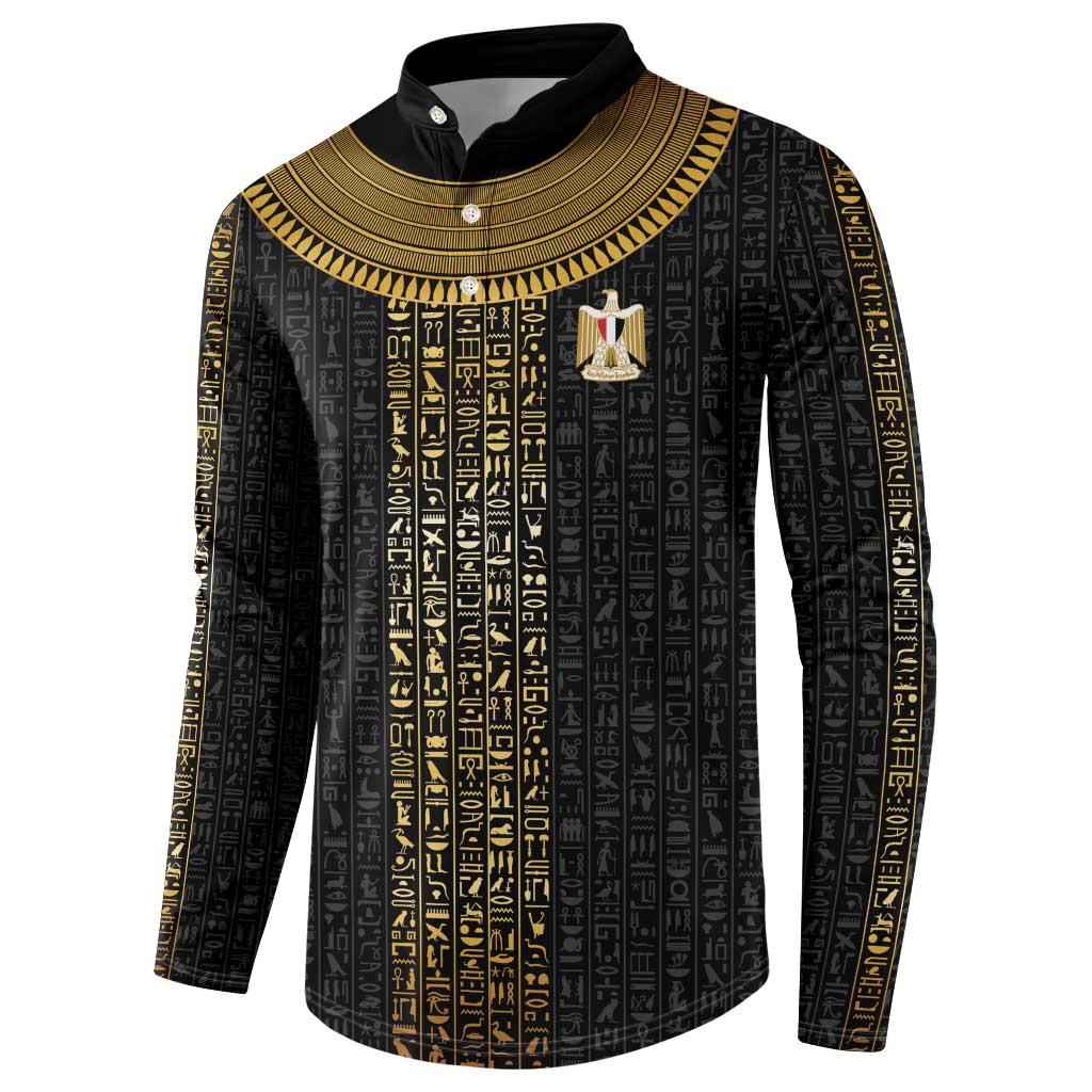 World Football 2026 Egypt Custom Button Sweatshirt Ancient Egyptian Hieroglyphs