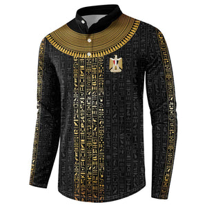 World Football 2026 Egypt Custom Button Sweatshirt Ancient Egyptian Hieroglyphs
