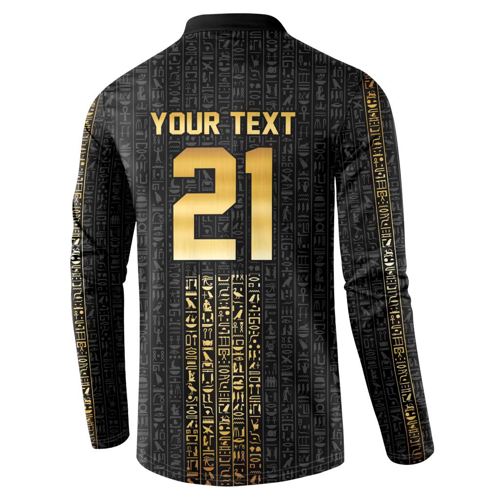 World Football 2026 Egypt Custom Button Sweatshirt Ancient Egyptian Hieroglyphs