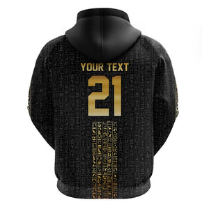 World Football 2026 Egypt Custom Hoodie Ancient Egyptian Hieroglyphs - African Pride
