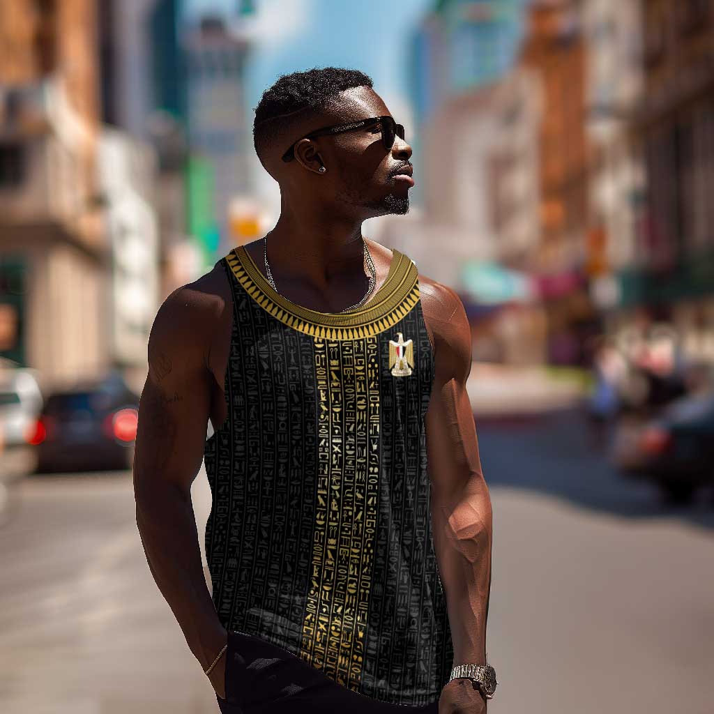 World Football 2026 Egypt Custom Men Tank Top Ancient Egyptian Hieroglyphs - African Pride