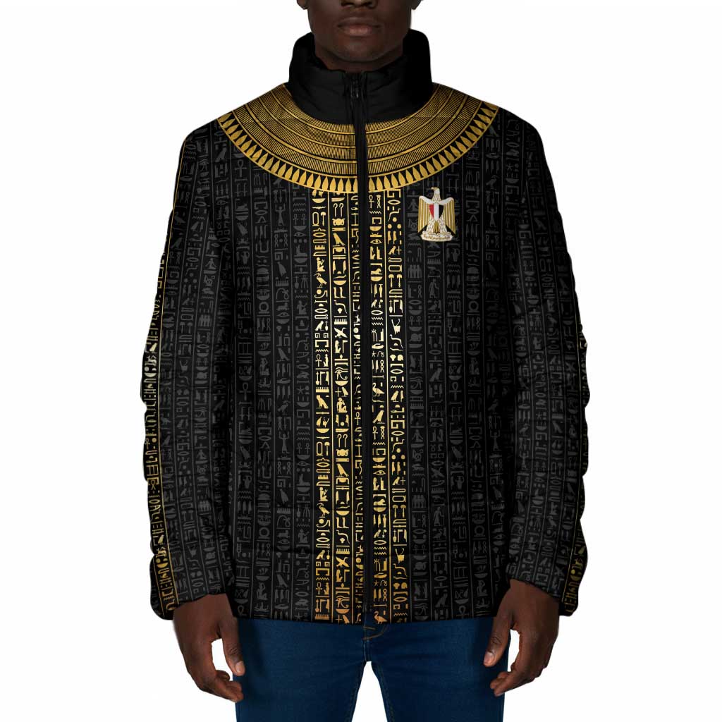 World Football 2026 Egypt Custom Padded Jacket Ancient Egyptian Hieroglyphs - African Pride