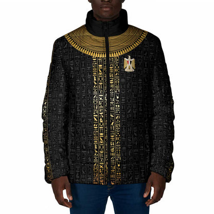 World Football 2026 Egypt Custom Padded Jacket Ancient Egyptian Hieroglyphs - African Pride