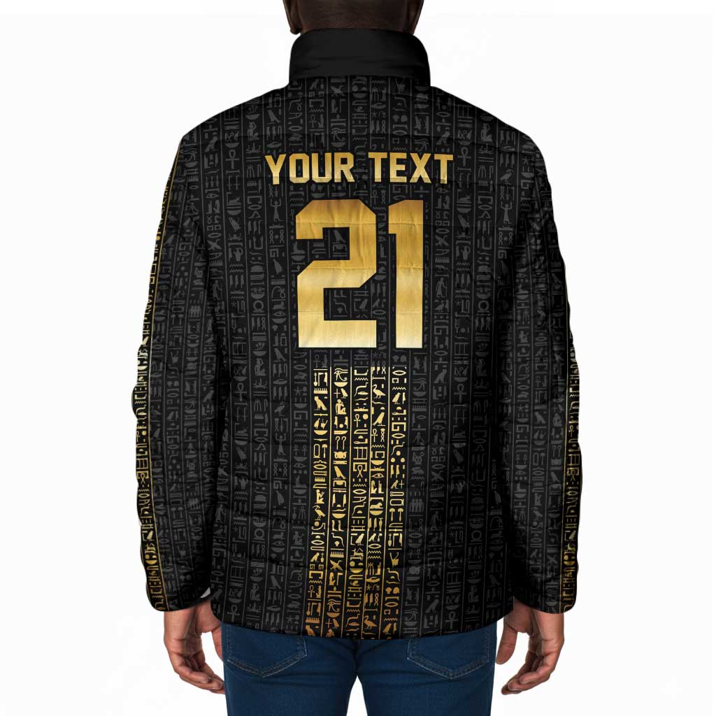 World Football 2026 Egypt Custom Padded Jacket Ancient Egyptian Hieroglyphs - African Pride