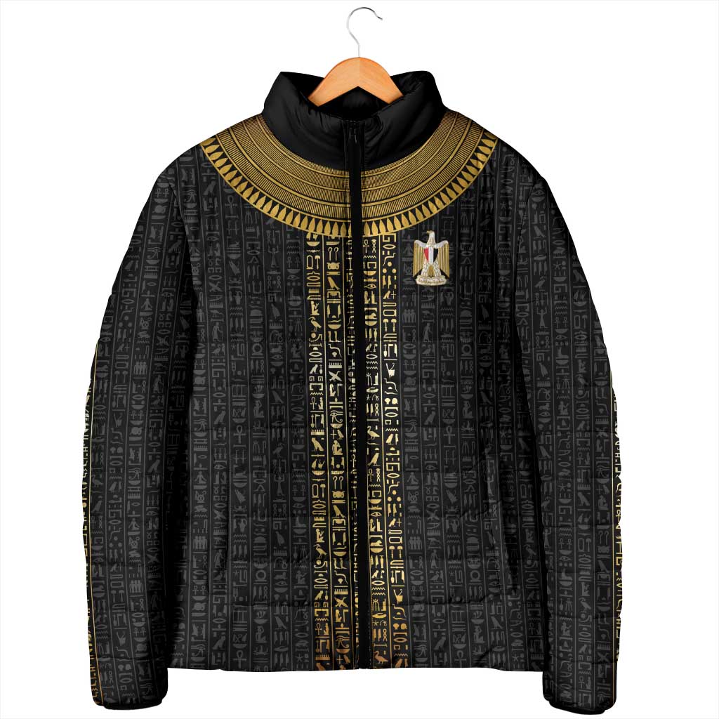 World Football 2026 Egypt Custom Padded Jacket Ancient Egyptian Hieroglyphs - African Pride