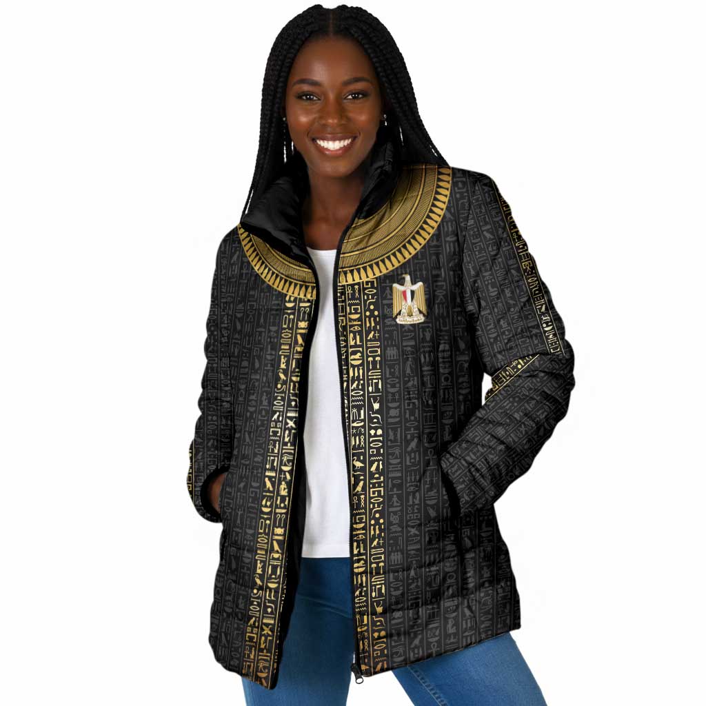 World Football 2026 Egypt Custom Padded Jacket Ancient Egyptian Hieroglyphs - African Pride