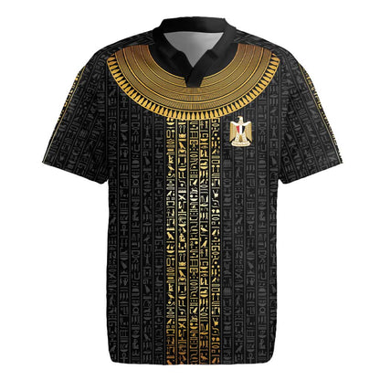 World Football 2026 Egypt Custom Rugby Jersey Ancient Egyptian Hieroglyphs LT9