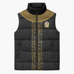 World Football 2026 Egypt Custom Sleeveless Puffer Jacket Ancient Egyptian Hieroglyphs - African Pride