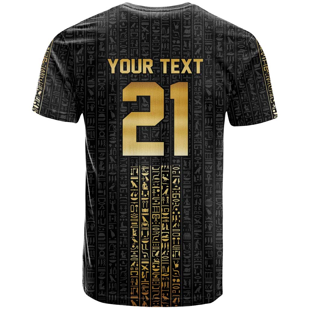 World Football 2026 Egypt Custom T shirt Ancient Egyptian Hieroglyphs LT9