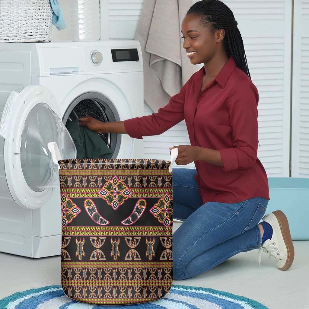 Bamenda Toghu Laundry Basket Traditional Attire Pattern