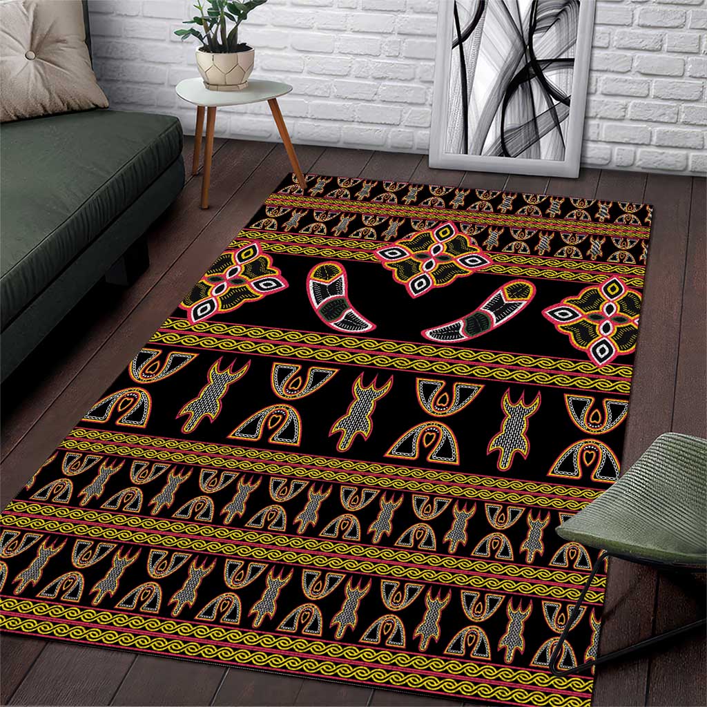 Bamenda Toghu Area Rug Traditional Attire Pattern