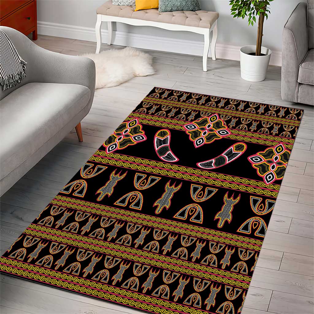 Bamenda Toghu Area Rug Traditional Attire Pattern