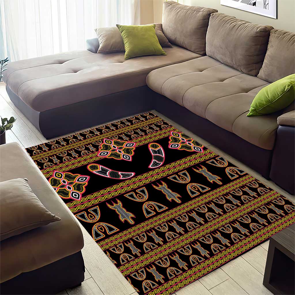 Bamenda Toghu Area Rug Traditional Attire Pattern