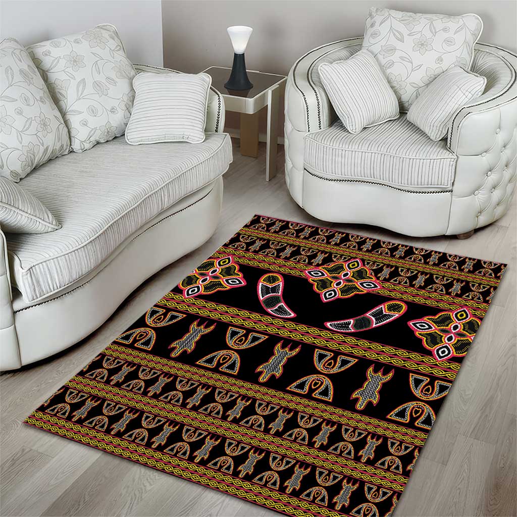 Bamenda Toghu Area Rug Traditional Attire Pattern