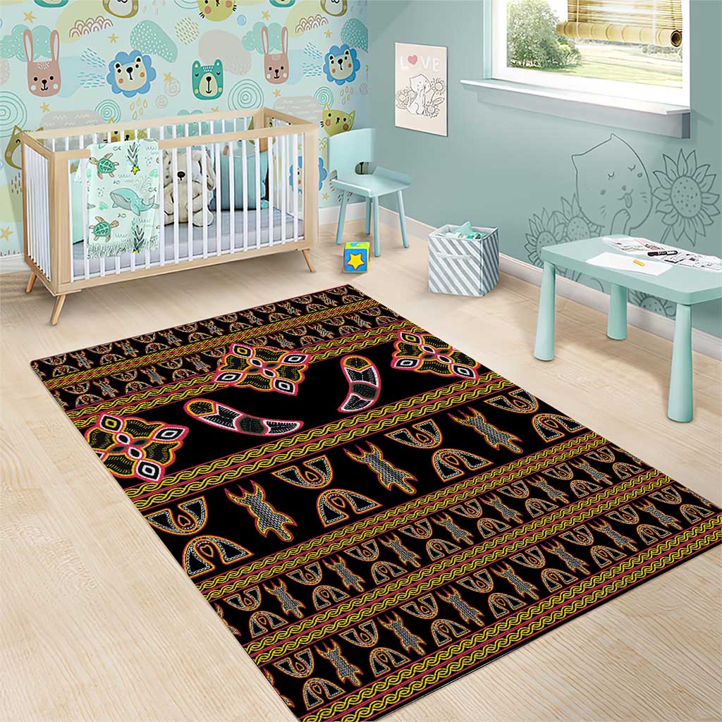 Bamenda Toghu Area Rug Traditional Attire Pattern