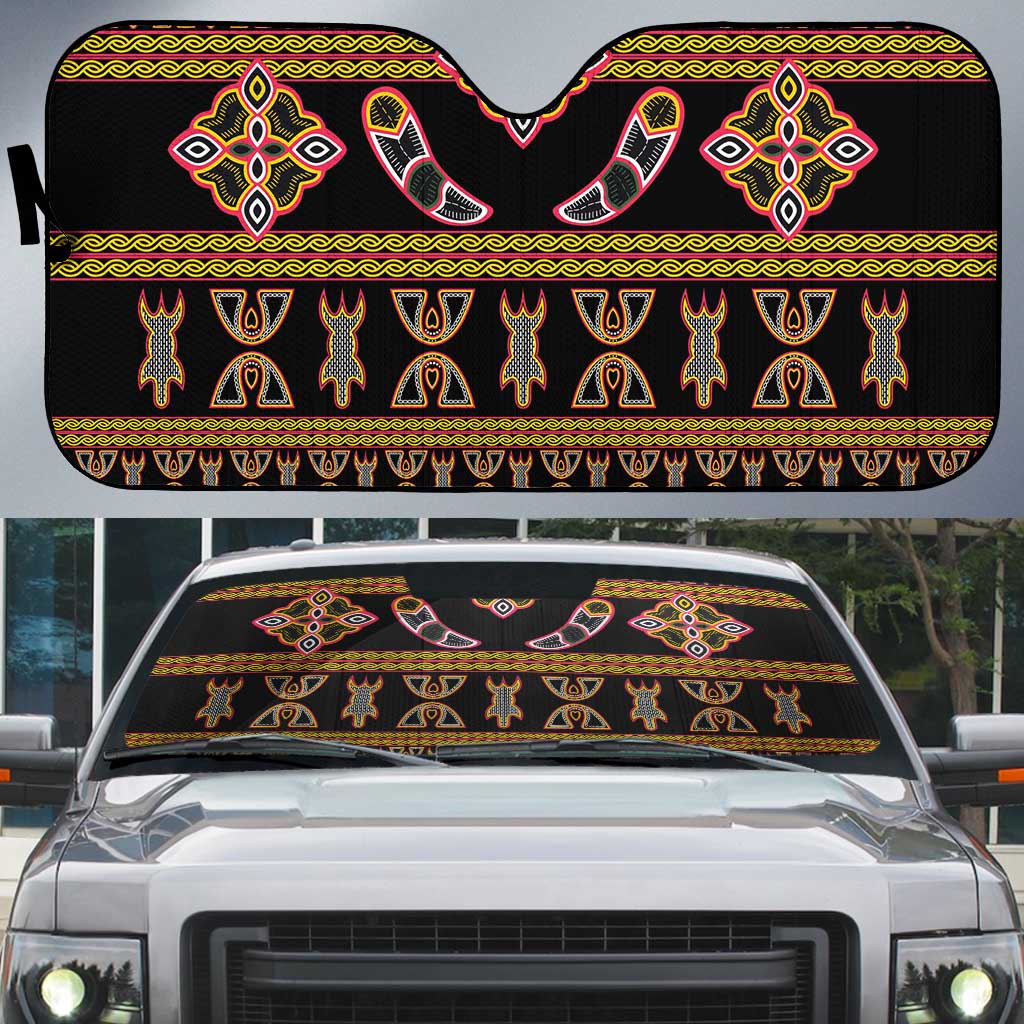 Bamenda Toghu Auto Sun Shade Traditional Attire Pattern