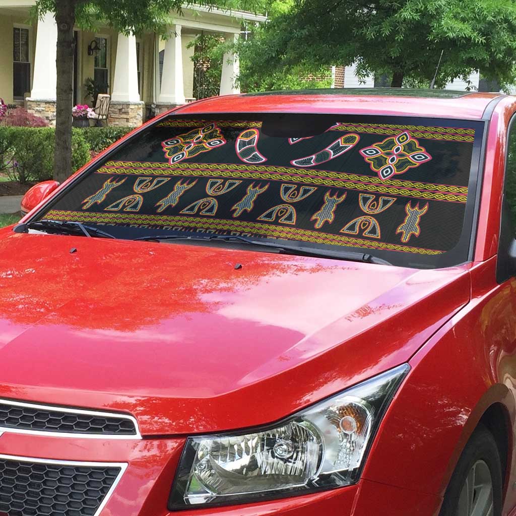 Bamenda Toghu Auto Sun Shade Traditional Attire Pattern