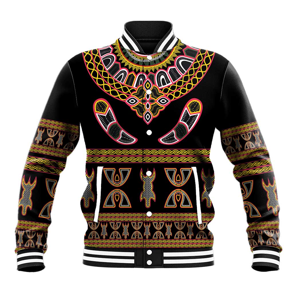 Bamenda Toghu Baseball Jacket Traditional Attire Pattern
