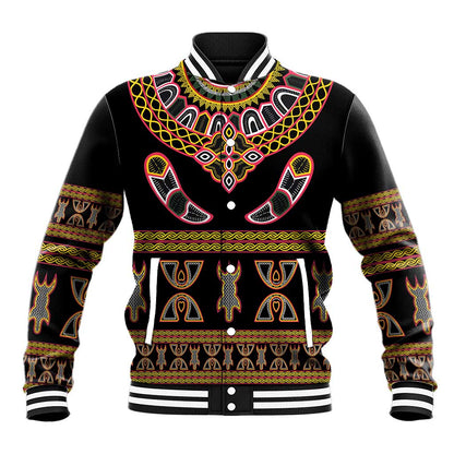 Bamenda Toghu Baseball Jacket Traditional Attire Pattern