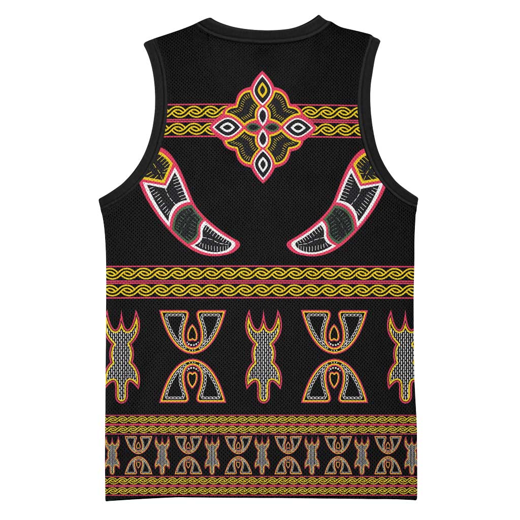 Bamenda Toghu Basketball Jersey Traditional Attire Pattern
